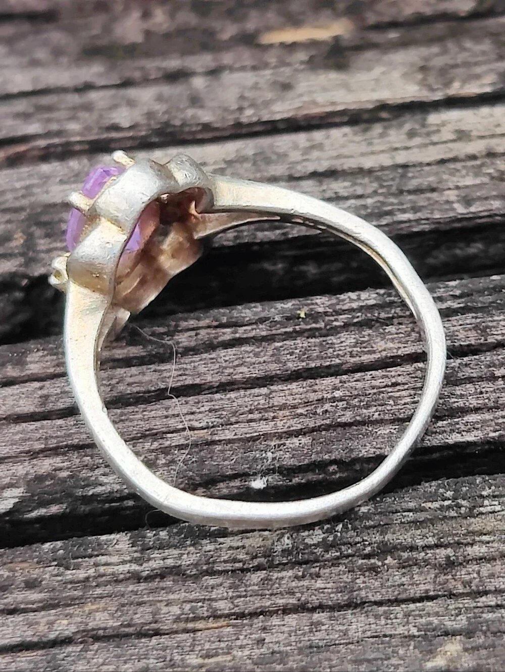 Vintage Sterling Silver Lavender Amethyst Ring